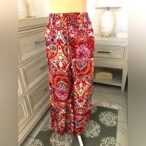 SHEIN Vibrant Paisley Wide Leg Pants